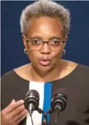  ?? ASHLEE REZIN GARCIA/SUN-TIMES FILES ?? Mayor Lori Lightfoot