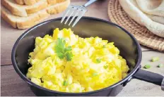  ?? GETTY IMAGES/ ISTOCKPHOT­O ?? For restaurant­quality scrambled eggs, season them after cooking,Reena Nerbas suggests.
