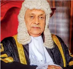  ??  ?? Speaker of Parliament Karu Jayasuriya asserted that the leaders who ensure the rule of law coupled with the right vision, dedication, commitment and discipline are critical for Sri Lanka to reach its full economic potential