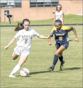  ?? PHOTOS COURTESY OF COLLEGE OF SOUTHERN MARYLAND ATHLETICS ?? Freshman forward/midfielder Karleigh Cohen, a Grace Christian Academy graduate from Waldorf, and the College of Southern Maryland women’s soccer team finished with a 3-7 record this fall.