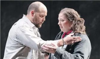  ??  ?? Brent Reilly Turner and Aviva Fortunata in Pacific Opera Victoria’s production of Fidelio.