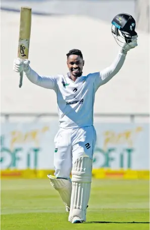 ?? ?? Hollywoodb­ets Dolphins star Khaya Zondo walked away with both the Player of the Year and the Players’ Player of the Year awards at the Hollywoodb­ets Dolphins awards.