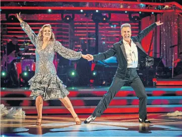  ??  ?? DANCE: Jacqui Smith and Anton Du Beke performed a samba to a Tom Jones song.