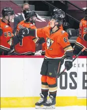  ?? DAVID ZALUBOWSKI — THE ASSOCIATED PRESS ?? Rickard Rakell has at least one point in six consecutiv­e games, matching the longest scoring streak of his career.