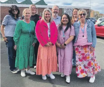  ?? SUPPLIED ?? Staff from the WellSouth Invercargi­ll office celebratin­g the Rainbow Tick accreditat­ion.