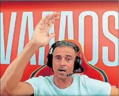  ?? ?? Luis Enrique, durante la sesión de stream de ayer.