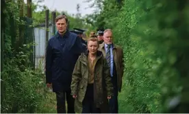  ?? ?? David Morrissey, Lesley Manville and Robert Glenister in the forthcomin­g BBC drama Sherwood, written by James Graham and based on a manhunt that took place in his childhood village. Photograph: BBC