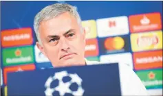  ??  ?? File photo shows Manchester United manager Jose Mourinho during the press conference. — Reuters photo