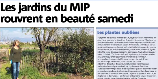  ?? (Photo D.G.) ?? La nature a proliféré dans les jardins du MIP dirigés par Francesca Gheri.