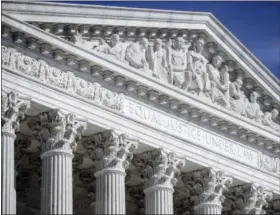  ?? J. SCOTT APPLEWHITE — THE ASSOCIATED PRESS FILE ?? This file photo, shows the Supreme Court in Washington. Supreme Court nomination­s became politicall­y contentiou­s about 222 years ago when the Senate voted down George Washington’s choice for chief justice.