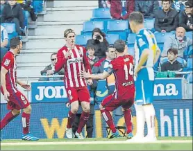  ?? FOTO: C.MIRA ?? El Atlético de Madrid se ha especializ­ado en el campo del Espanyol con Simeone