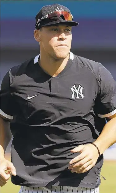  ?? AP ?? Aaron Judge, who has been rehabbing from a rib injury, is among players saying he’s ready to go.