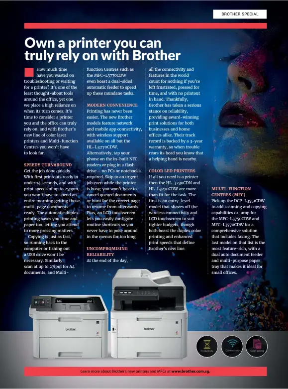 Own a printer you can truly rely on with Brother 