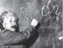  ??  ?? 0 On this day in 1905, Albert Einstein announced his theory of relativity of time and space.