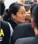  ?? AFP ?? Keiko Fujimori lloró luego de conocer el fallo a su favor.