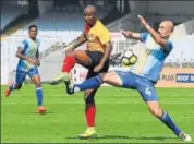  ?? AIFF ?? Dudu (centre) got four as East Bengal beat Chennai City FC 71.