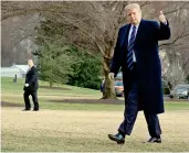  ?? –AFP ?? US President Donald Trump at White House after his annual physical.