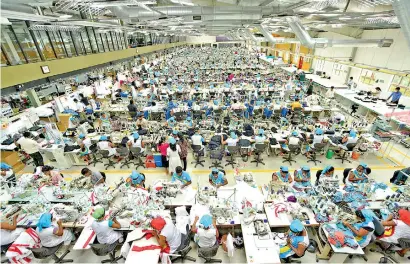  ??  ?? File picture of a garment factory. Garments is Sri Lanka's biggest export to the US.