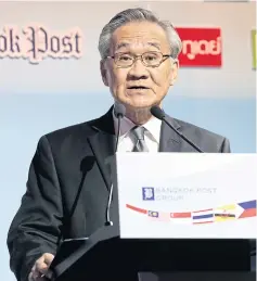  ??  ?? In his keynote speech at the ‘Bangkok Post Forum 2017’, Foreign Minister Don Pramudwina­i stresses the need for Asean to be responsive to the needs of our time.