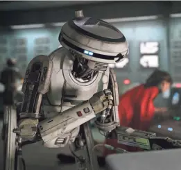  ?? JONATHAN OLLEY ?? Played via performanc­e-capture by Phoebe Waller-Bridge, L3-37 is a droid very much into equal rights in “Solo: A Star Wars Story.”