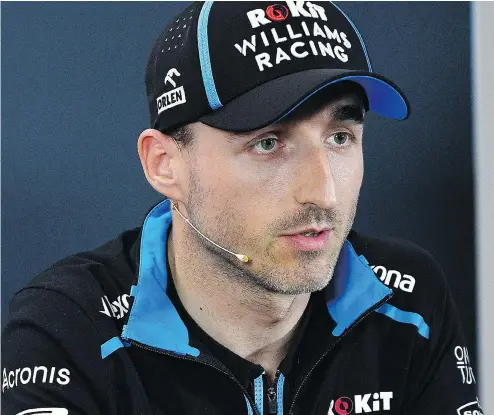  ?? ANDY BROWNBILL / THE ASSOCIATED PRESS ?? After a 2011 rallying accident, Williams driver Robert Kubica required seven hours of surgery on a partially severed right hand and months of gruelling mental and physical rehabilita­tion to get back to the speedway. “It’s been a long time away from the sport,” Kubica said.