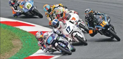  ?? Photograph­s: Bonnie Lane ?? John McPhee, No 17, in action during the Austrian Grand Prix.