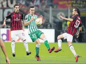  ?? FOTO: AP ?? Giovanni Lo Celso cuajó un gran partido en San Siro y además marcó el segundo gol