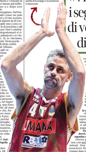  ??  ?? Campione
Tomas Ress, 38 anni, 211cm altoatesin­o, ha chiuso la carriera a Venezia. Lascia dopo 622 partite in serie A e 2.166 punti con 160 partite di Eurolega e 32 presenze in Nazionale.