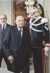  ?? FOTO LAPRESSE ?? Al Quirinale Giorgio Napolitano
