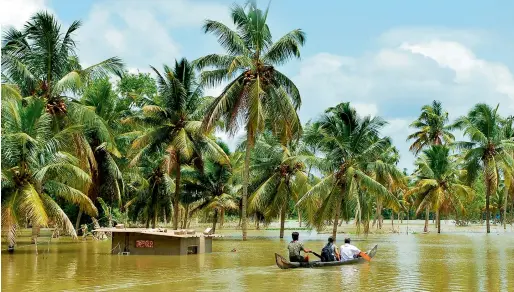  ?? — AFP ?? Kerala is a sought-after tourist destinatio­n known for its serene palm grooves, emerald beaches, lush green hill stations and tranquil backwaters.