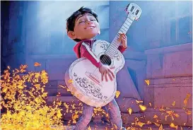  ?? [PHOTO PROVIDED BY DISNEY-PIXAR] ?? Miguel (voiced by Anthony Gonzalez) has a dream to make music, in Pixar’s new “Coco.”