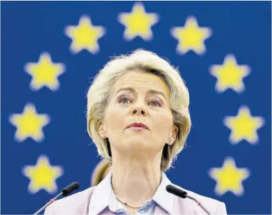  ?? Julien Warnand / Efe ?? Ursula von der Leyen, actual presidenta de la Comisión Europea y candidata a la reelección.