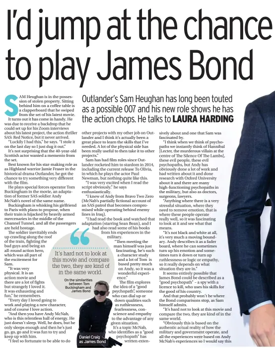 ??  ?? Daniel Craig as James Bond