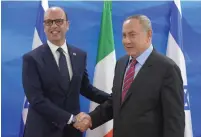  ?? (Amos Ben Gershom/GPO) ?? PRIME MINISTER Benjamin Netanyahu meets with Italian Foreign Minister Angelino Alfano in Jerusalem yesterday.