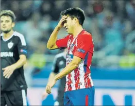  ?? FOTO: J. A. SIRVENT ?? Nico Gaitán sigue sin dar la talla en el Atlético de Madrid