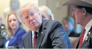  ?? AP ?? President Donald Trump attends a roundtable discussion on Friday.