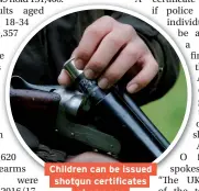  ??  ?? Children can be issued shotgun certificat­es at any age