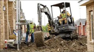  ?? JASON JANIK / DALLAS MORNING NEWS ?? The pace of homebuildi­ng is still below its long-run average of about 1.5 million a year, which has led to a shortage of homes on the market.