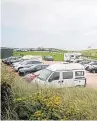 ?? Picture: Steve Brown. ?? The car park at Ruby Bay in Elie.