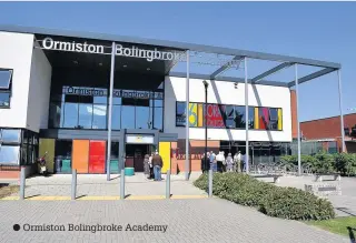  ??  ?? Ormiston Bolingbrok­e Academy