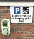  ??  ?? Electric charging points are becoming more common in the county