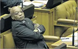  ?? Picture: GCIS ?? PENSIVE: President Jacob Zuma listens to the state of the nation debate in Parliament this week. Opposition parties await his response today.