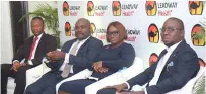  ??  ?? L-R: Gideon Anumba, head, operations; Tokunbo Alli, CEO; Oluwatoyin Ogunmoyele, head, business developmen­t and sales; and Temiptope Falaiye, head, medical services, all of Leadway Health, during the media launch of Leadway Health, in Lagos, recently