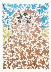  ?? COURTESY MARION SCOTT GALLERY ?? Nick Sikkuark (1943–2013 Kugaaruk) — ABOVE Untitled (Pixellated Hunter) 2008 Coloured pencil 30.5 × 22.7 cm