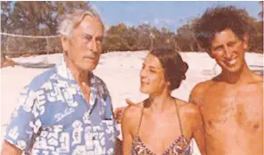  ??  ?? Charles was able to relax on Eleuthera with Lord Mountbatte­n and Lady Amanda Knatchbull. Lord Mountbatte­n encouraged him to ‘sow his wild oats’ before marriage