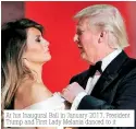  ??  ?? At his Inaugural Ball in January 2017, President Trump and First Lady Melania danced to it
