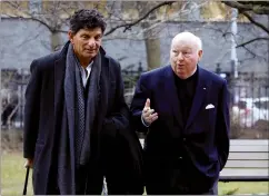  ?? CP PHOTO COLIN PERKEL. ?? Sen. Mike Duffy arrives with his lawyer Lawrence Greenspon at the Ontario Court of Appeal in Toronto on January 16, 2020.