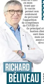  ??  ?? Docteur en biochimie Collaborat­ion spéciale
RICHARD
BÉLIVEAU