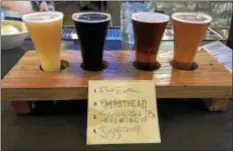  ??  ?? A four-beer sampler is a solid way to start your experience at Masthead Brewing Co.