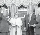  ??  ?? Swearing in of Secretary of State Rex Tillerson on Feb. 1. POOL PHOTO